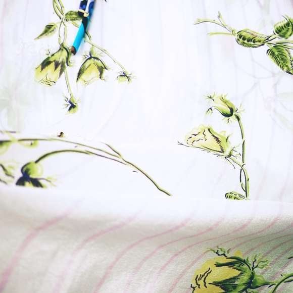 Planet blue Claudette Silk Midi Dress Waterprint Art to wear - Picture 8 of 11